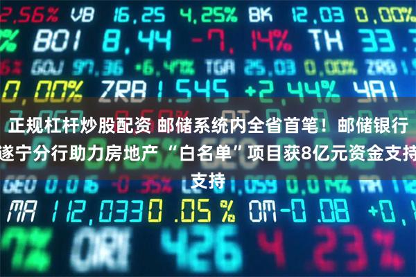 正规杠杆炒股配资 邮储系统内全省首笔！邮储银行遂宁分行助力房地产 “白名单”项目获8亿元资金支持