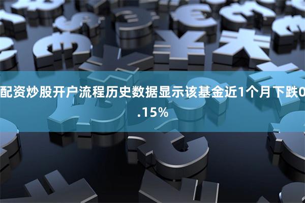 配资炒股开户流程历史数据显示该基金近1个月下跌0.15%